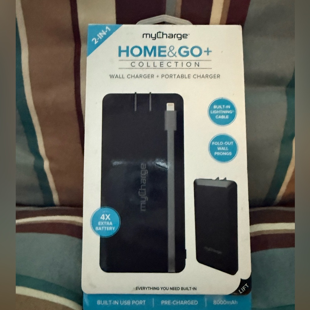 Black Portable Charger - Home & Go+ Collection